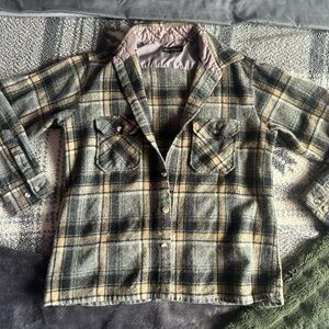 D.H. LTD. Wool Plaid Jacket in Gray and Taupe